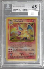 1999 Base Unlimited 4 Charizard Holo R BGS 4.5